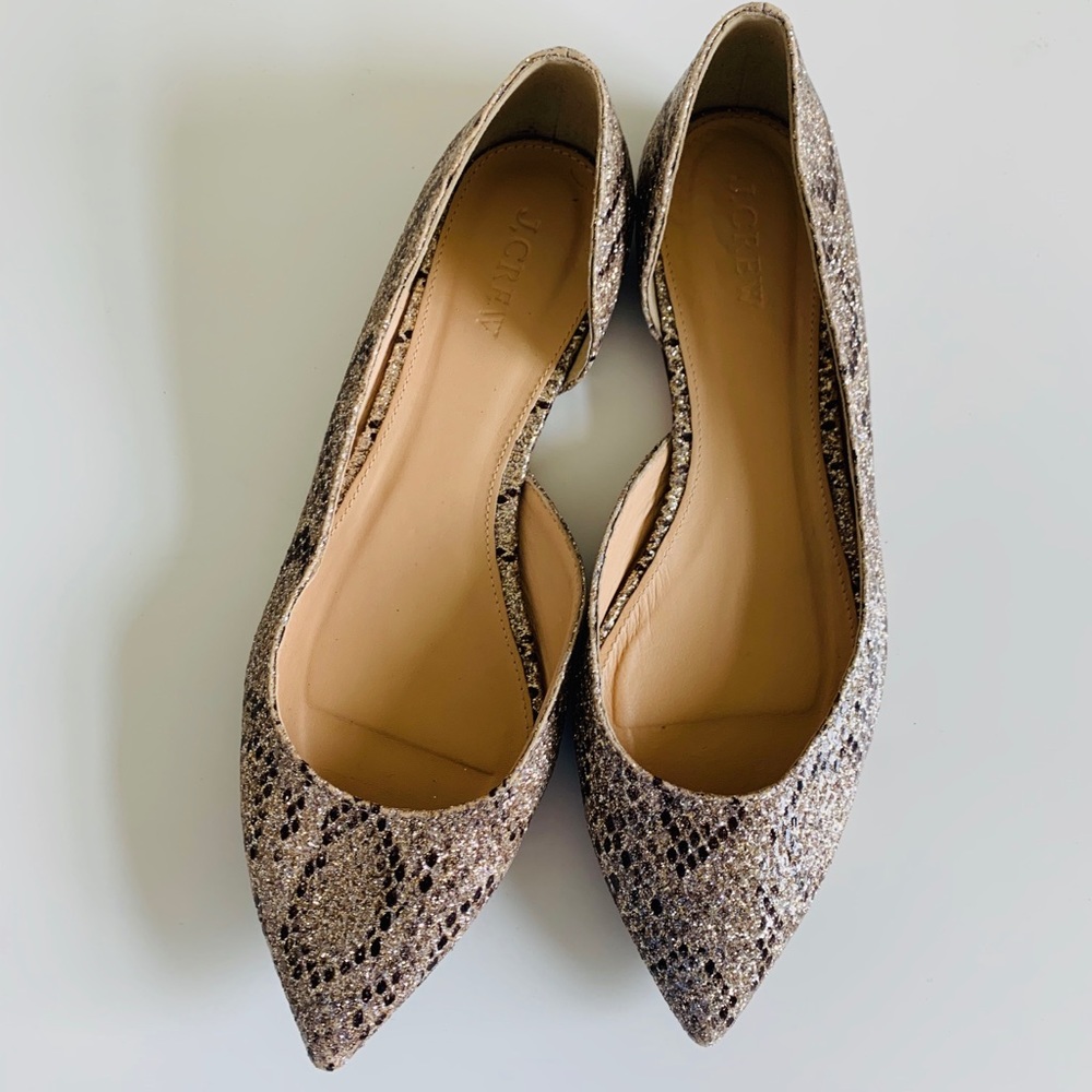 J. Crew Audrey Glittery Flats size 8.5